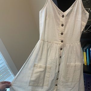 White Linen Dress